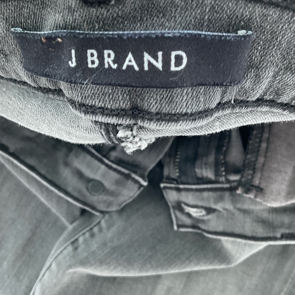 J Brand Night Bird Grey Black Super Skinny Jeans Size 28 Goth Grunge Streetwear - Picture 2 of 8